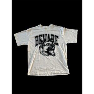 Market Tonal Beware T-Shirt White Men’s Size XL NWOT